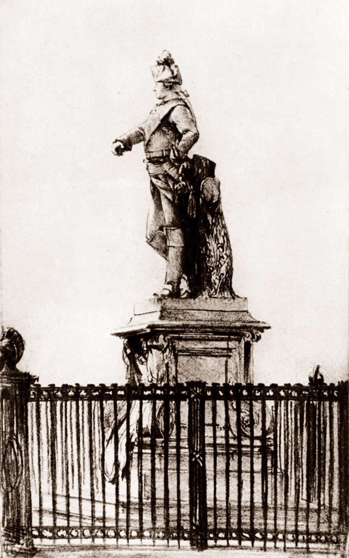  Adolpyh Von Menzel —— 塞特列斯将军的大理石立像